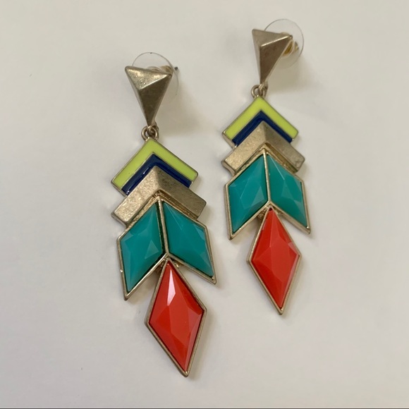 Jewelry - Bright Geometric Drop Earrings